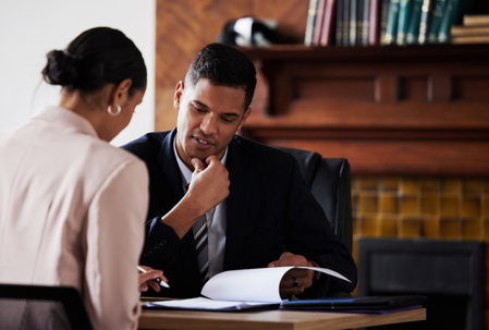 Attorney reviewing documents during the collaborative divorce process in Ohio